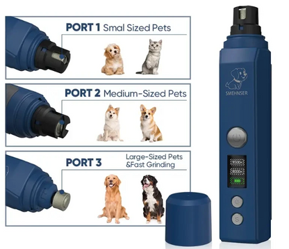Cortaúñas para mascotas con luz LED, lima eléctrica recargable por USB para perros y gatos pequeños y grandes.